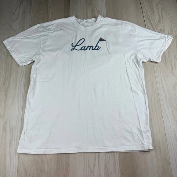Lot Of 2 Lamb Crafted Mens White Soft Touch Comfortable Y2K Casualwear T-Shirt - Picture 2 of 13